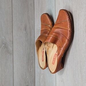 Pikolinos Women Leather Mule Clogs Heels Mary Jane shoes sz 37/6.5-7